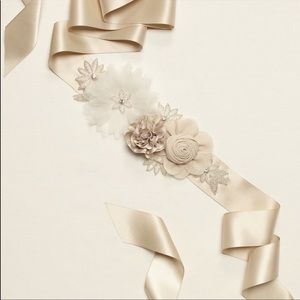 David’s Bridal Mixed Media Floral Sash